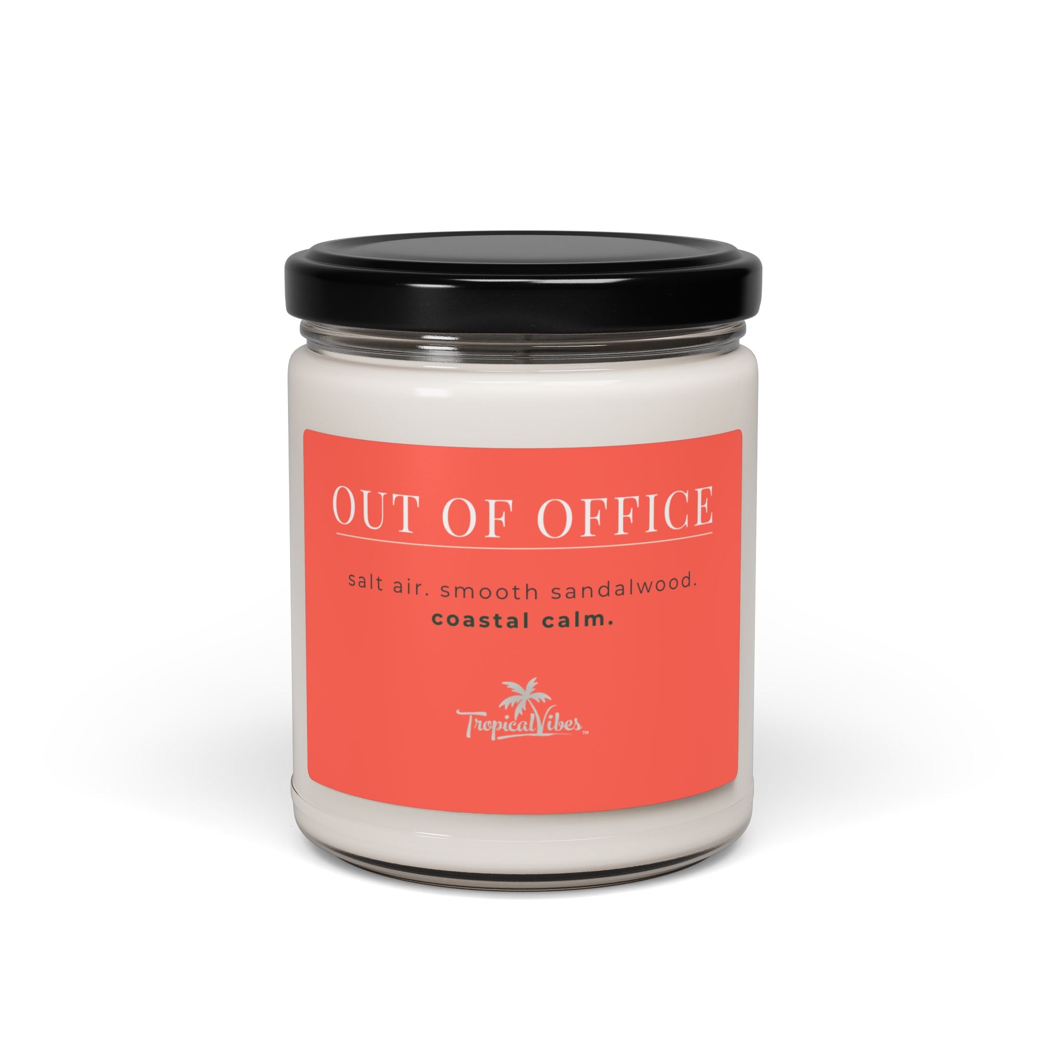 Out of Office Candle – Salt Air & Sandalwood Scented Soy Blend (9 oz)