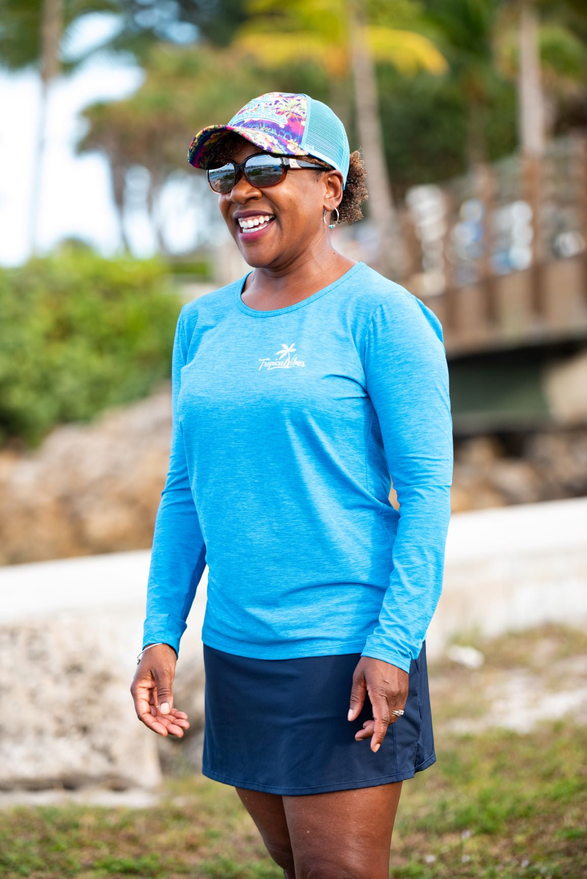 Women’s UPF 30+ Long Sleeve Shirt – Lightweight, Quick-Dry, Royal Blue