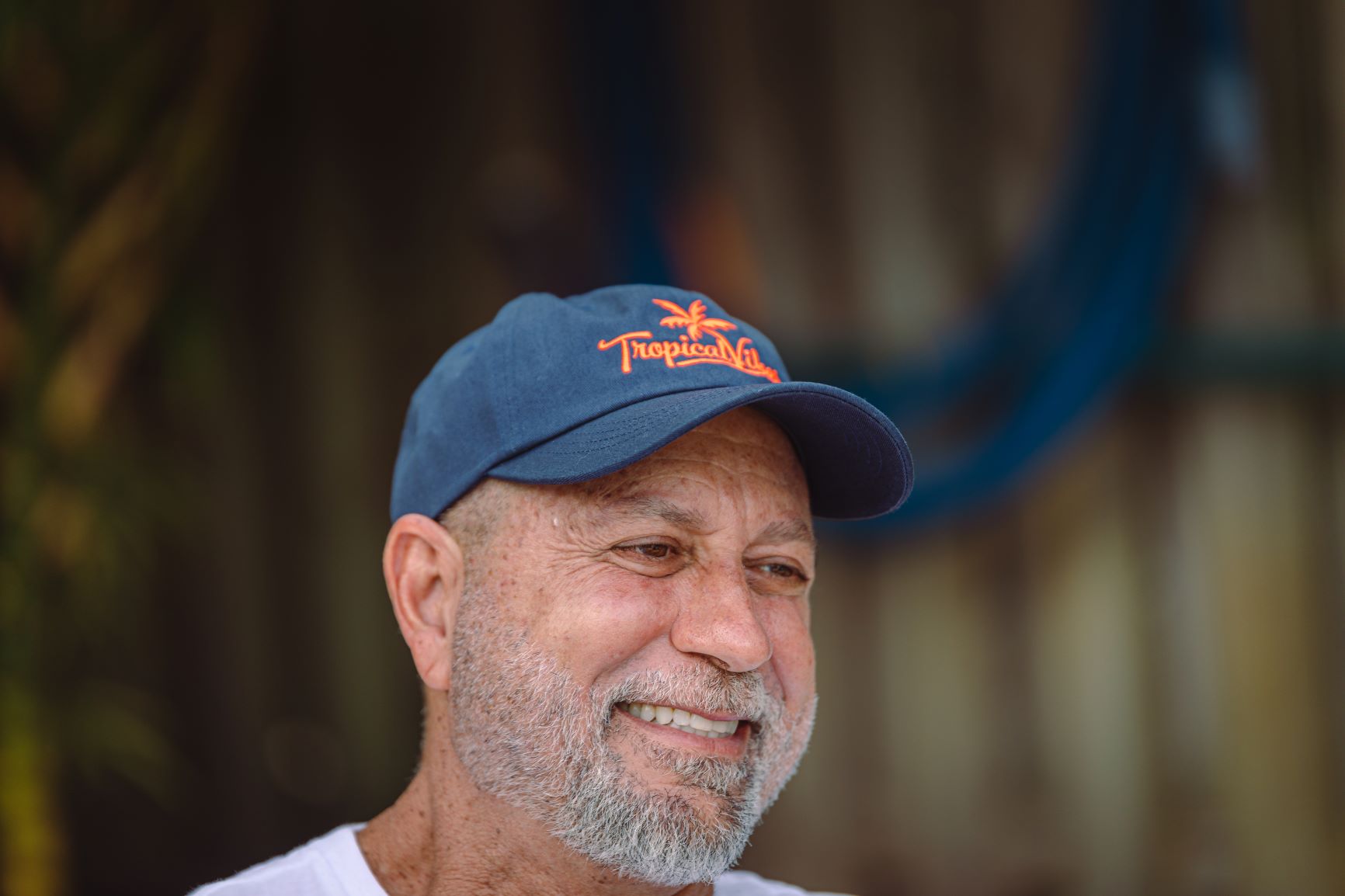 Low-Profile Cotton Baseball Cap – Navy with Orange Embroidered Logo (Unisex Fit)