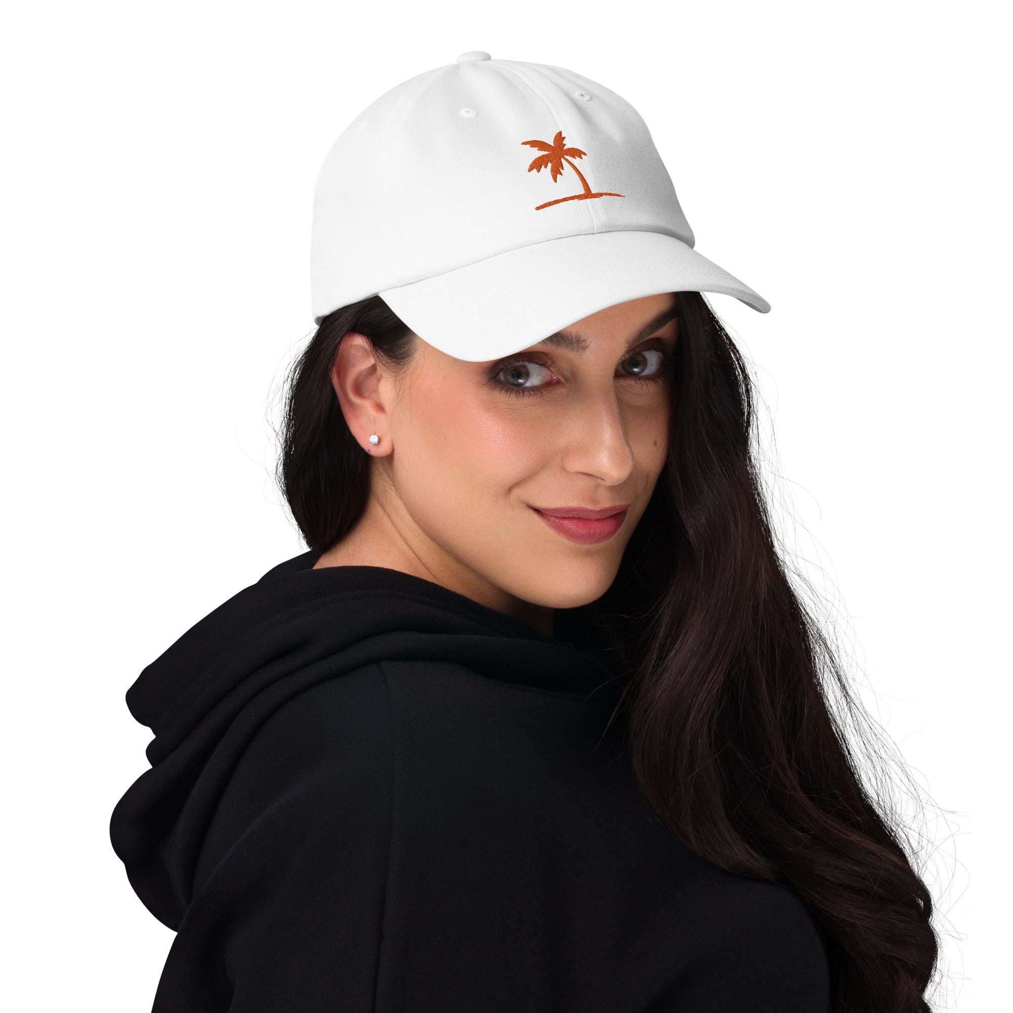 Women’s Baseball Cap – Embroidered Palm Logo (Orange Thread)