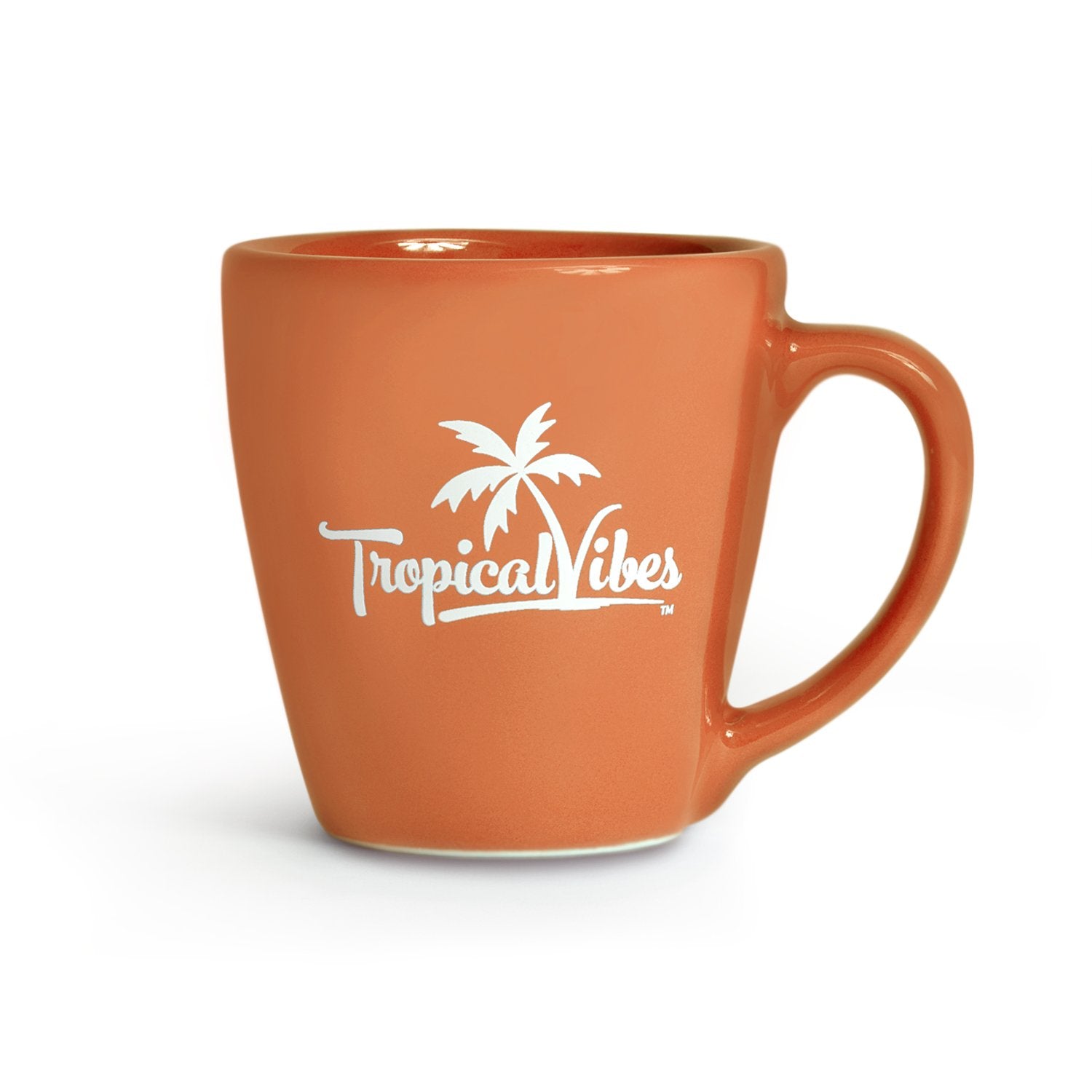 USA-Made 14 oz. Orange Mug – Tropical Vibes Coffee & Tea Cup