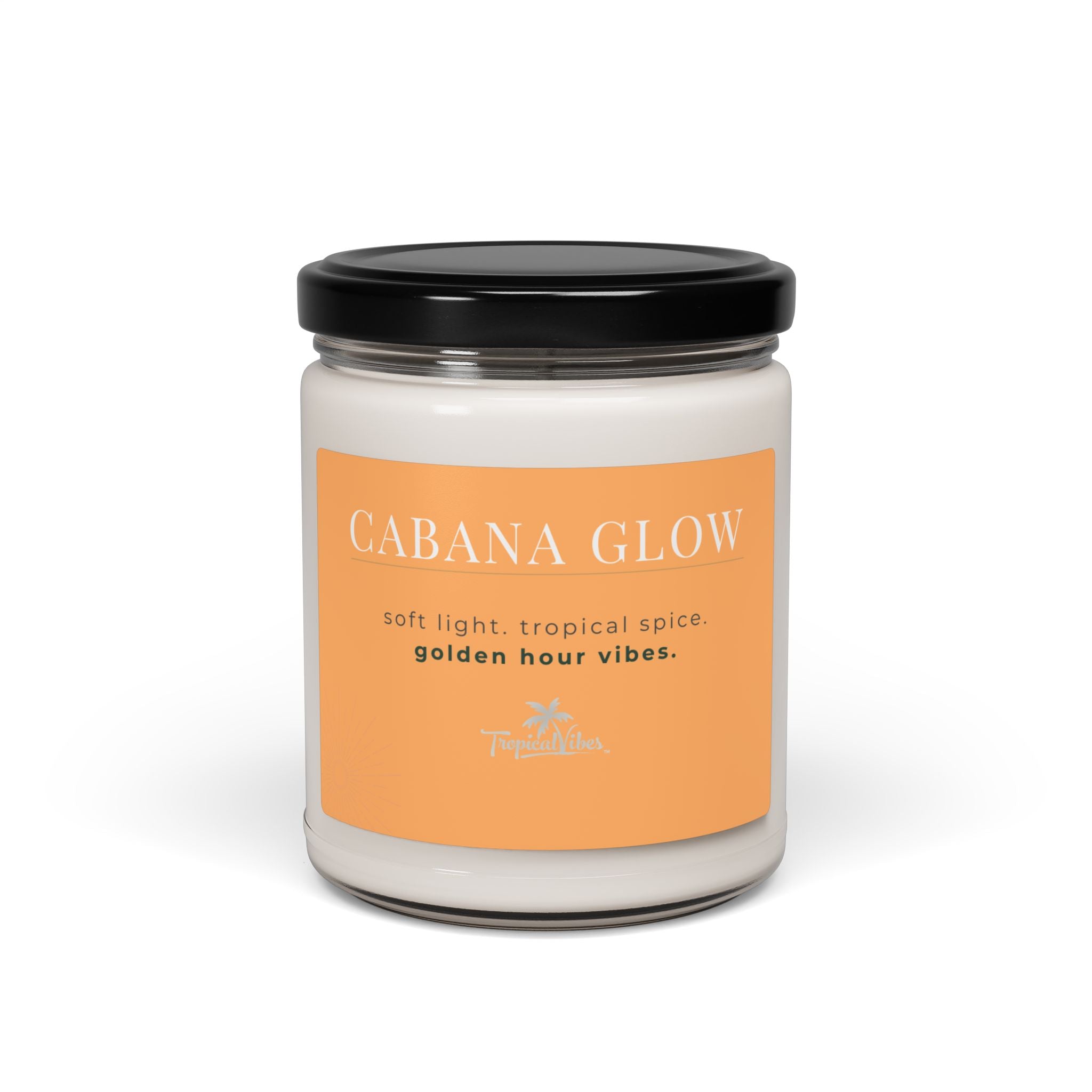 Cabana Glow Candle – Coconut Cream & Cardamom Scented Soy Blend (9 oz)