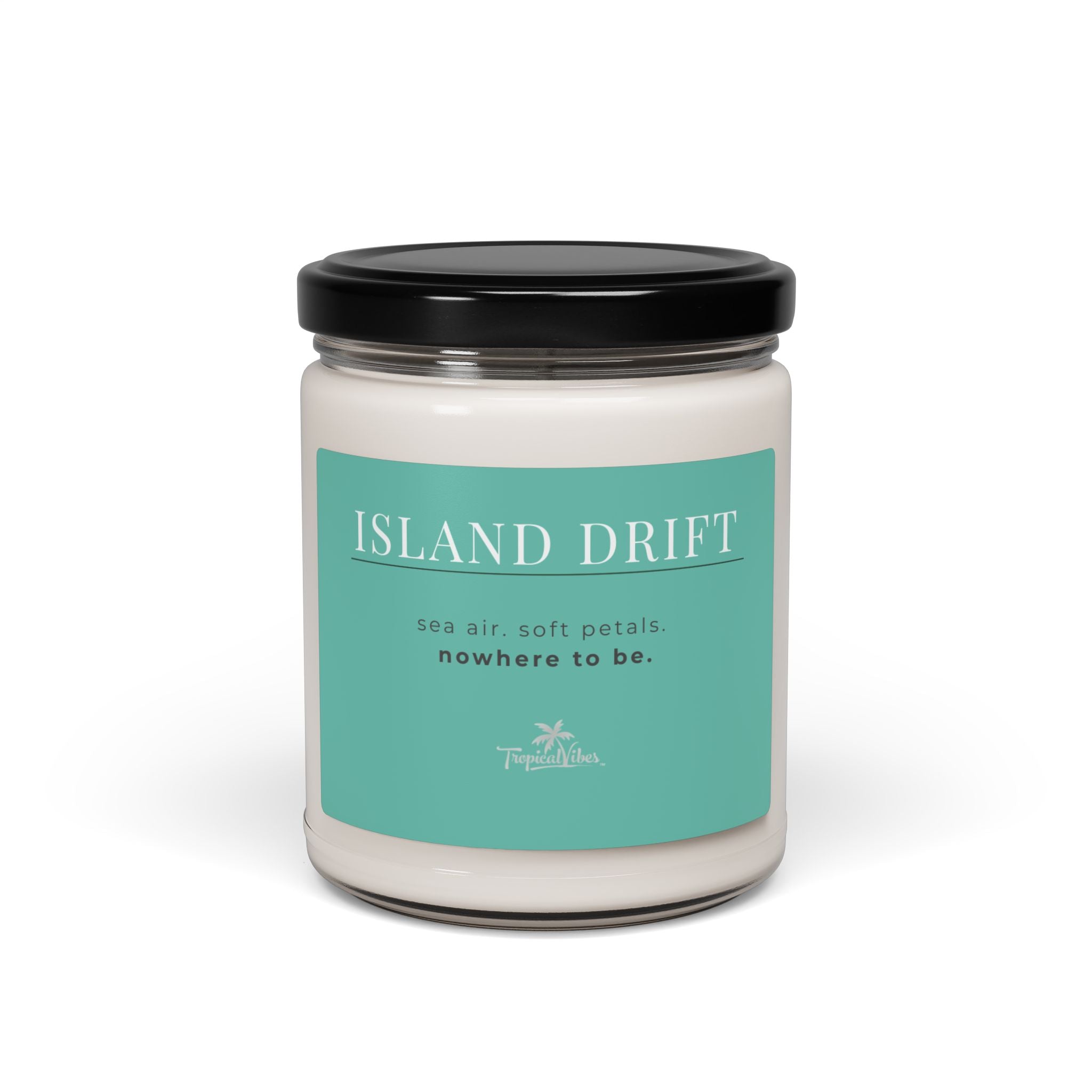 Island Drift Soy Candle - Sea Salt & Orchid, Tropical Vibes 9oz