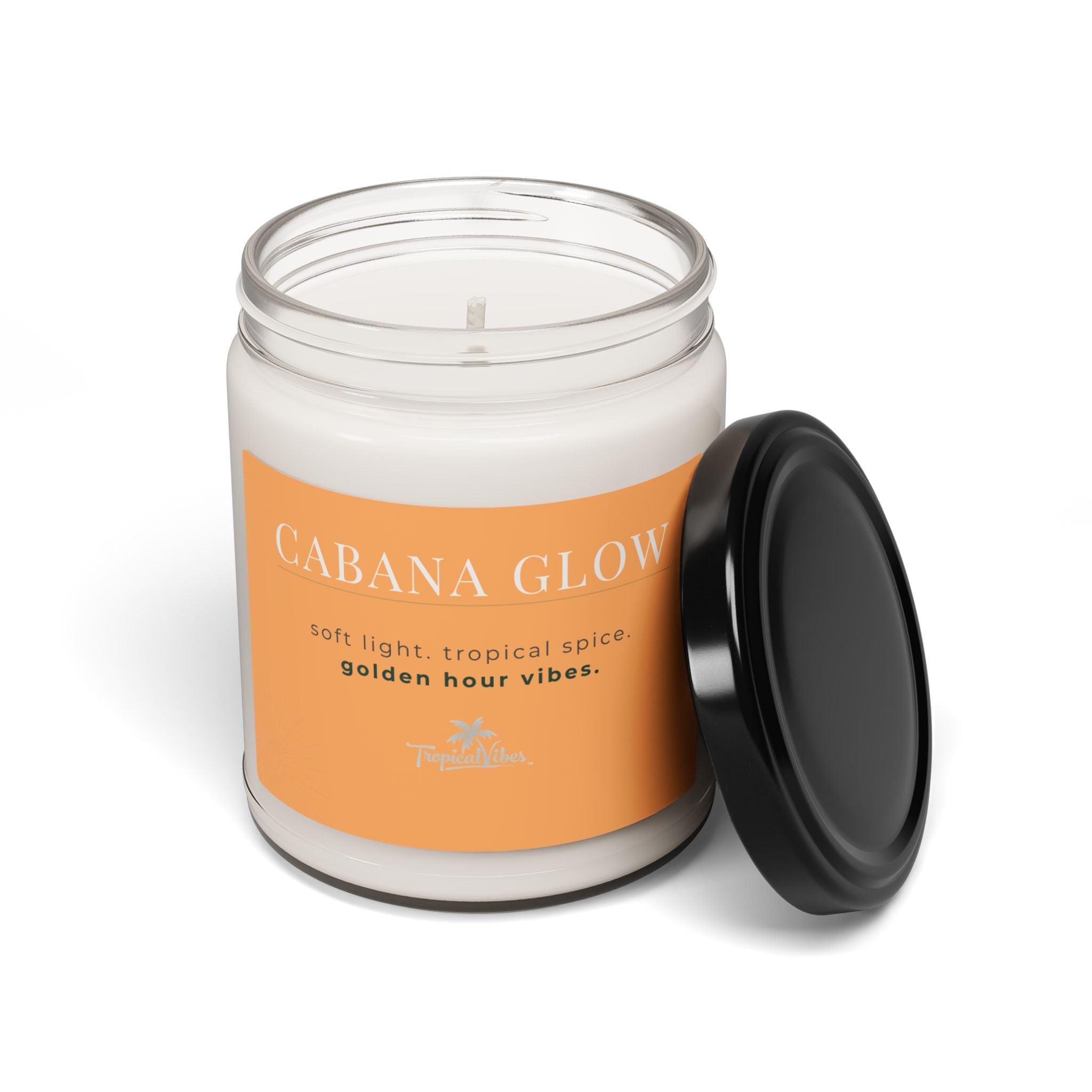 Cabana Glow Candle – Coconut Cream & Cardamom Scented Soy Blend (9 oz)