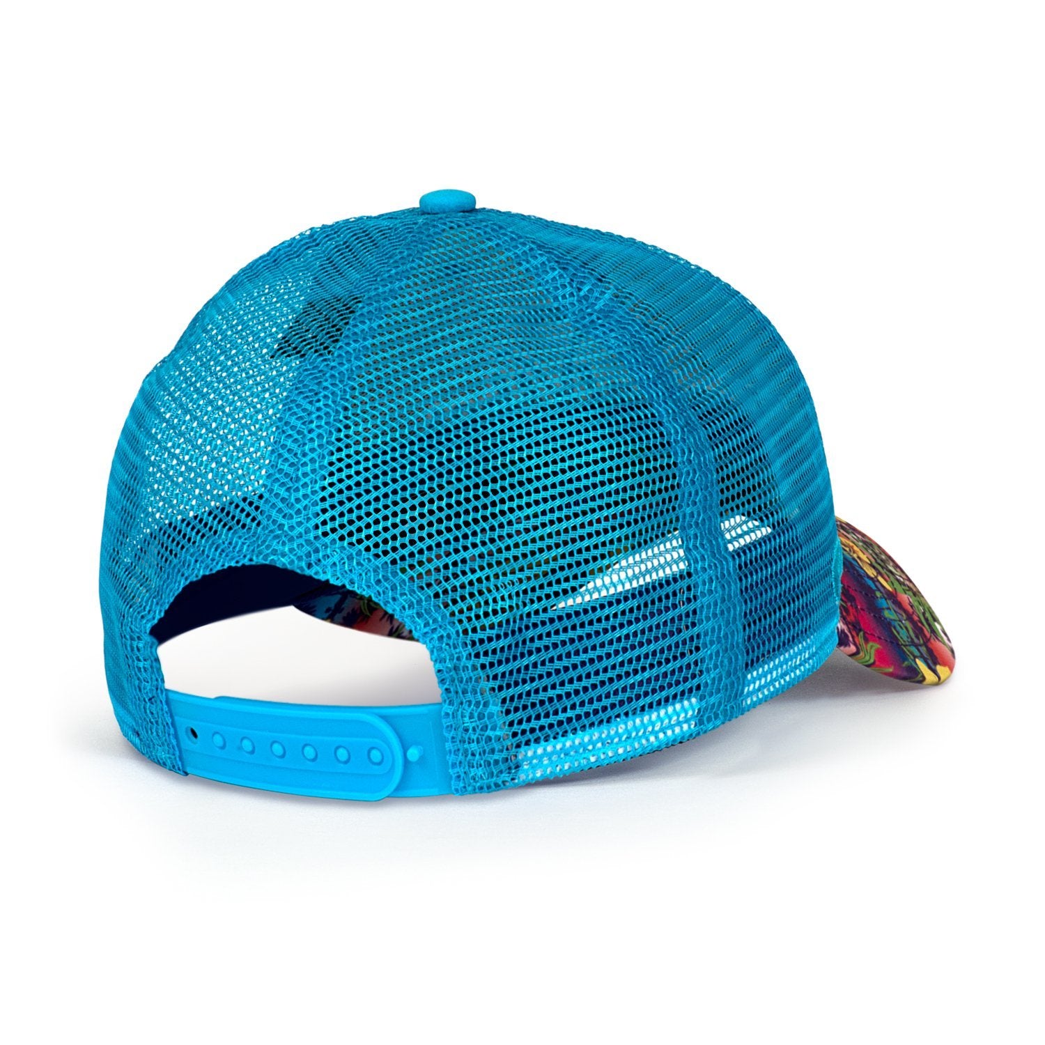 Structured Mesh Snapback Hat – UPF 50, Caribbean Blue, Unisex