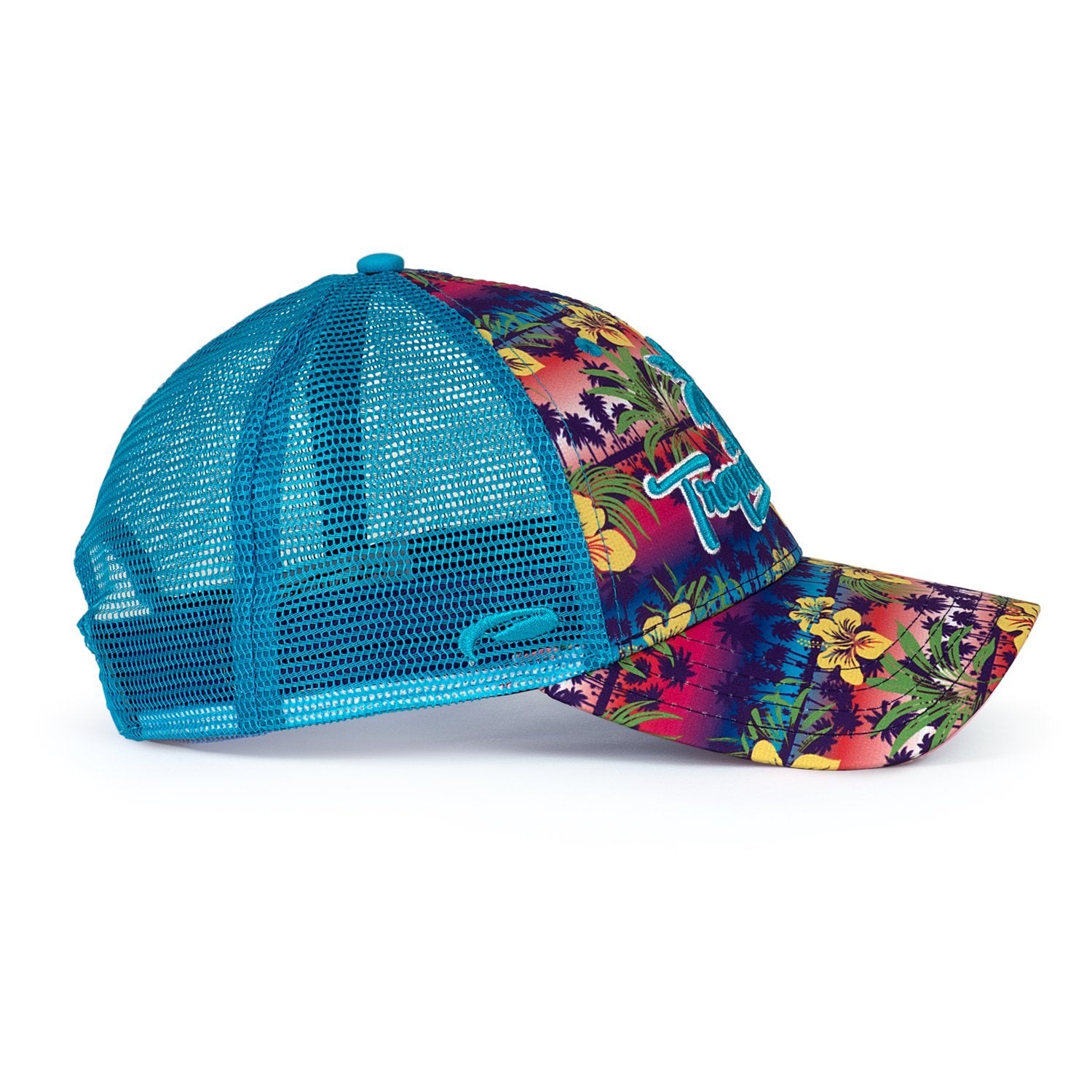 Structured Mesh Snapback Hat – UPF 50, Caribbean Blue, Unisex