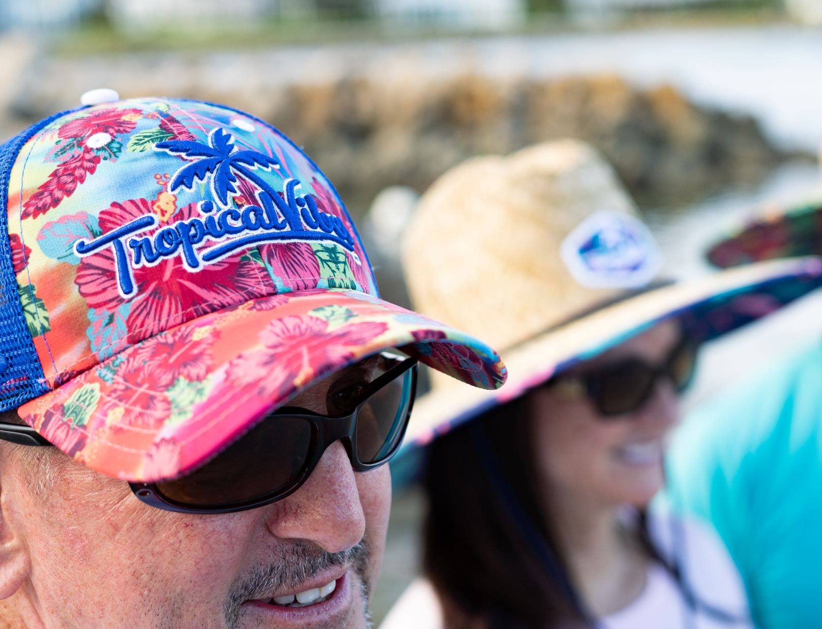 Tropical Vibes Men's/Women's UPF 50 Structured Trucker Mesh