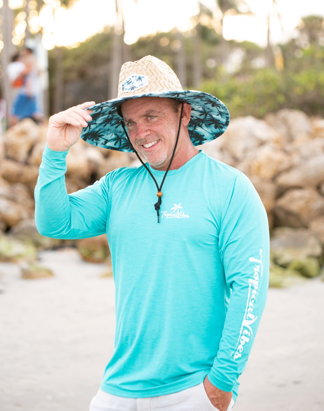 Men’s UPF 30+ Long Sleeve Shirt – Lightweight, Quick-Dry, Teal Green