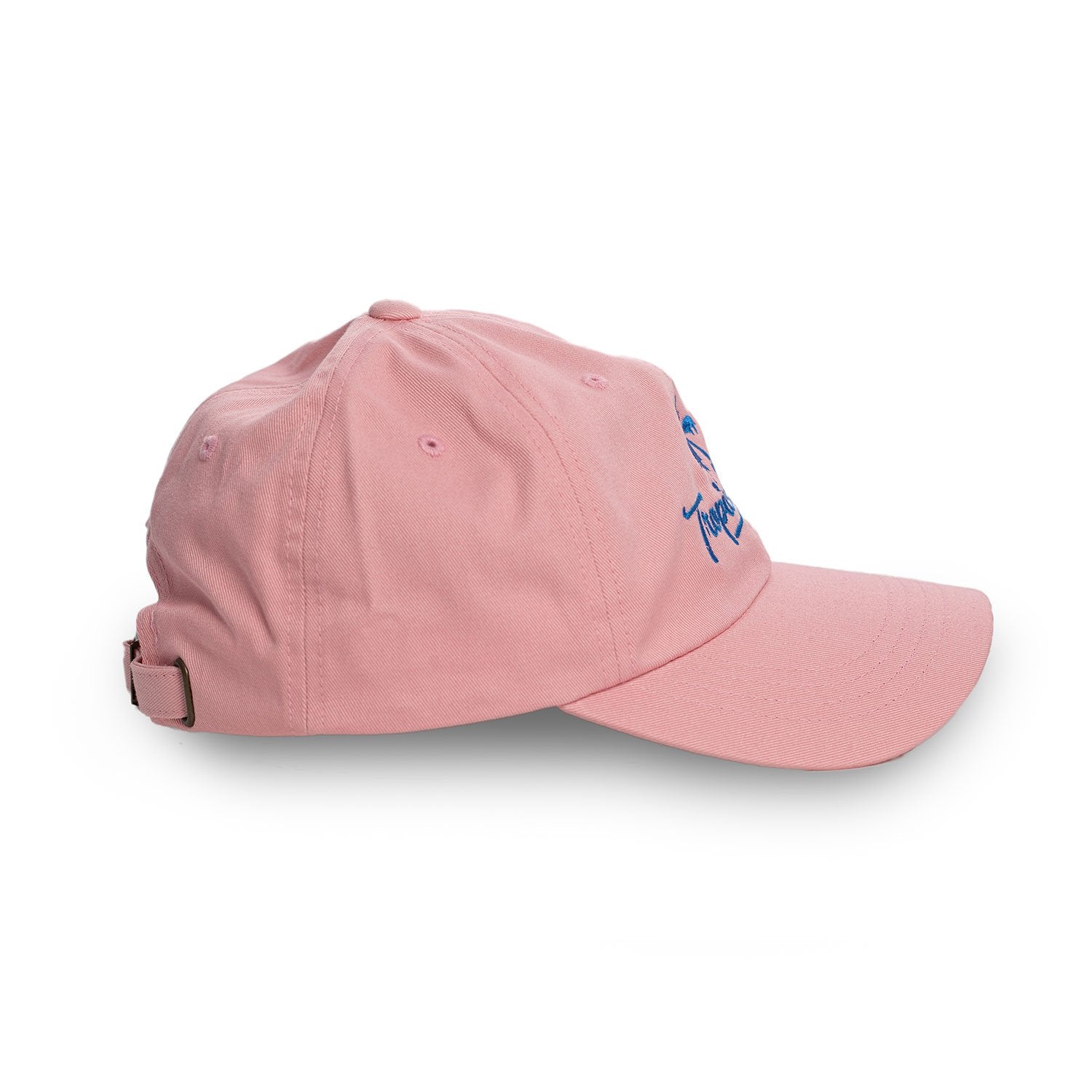 Low-Profile Baseball Cap – Pink with Aqua Embroidered Logo