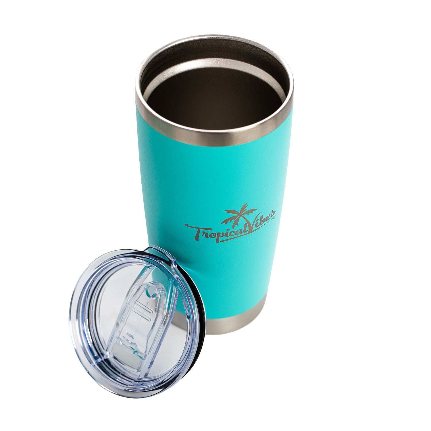 20 oz. Stainless Steel Tumbler – Tropical Vibes, Double-Wall Insulated
